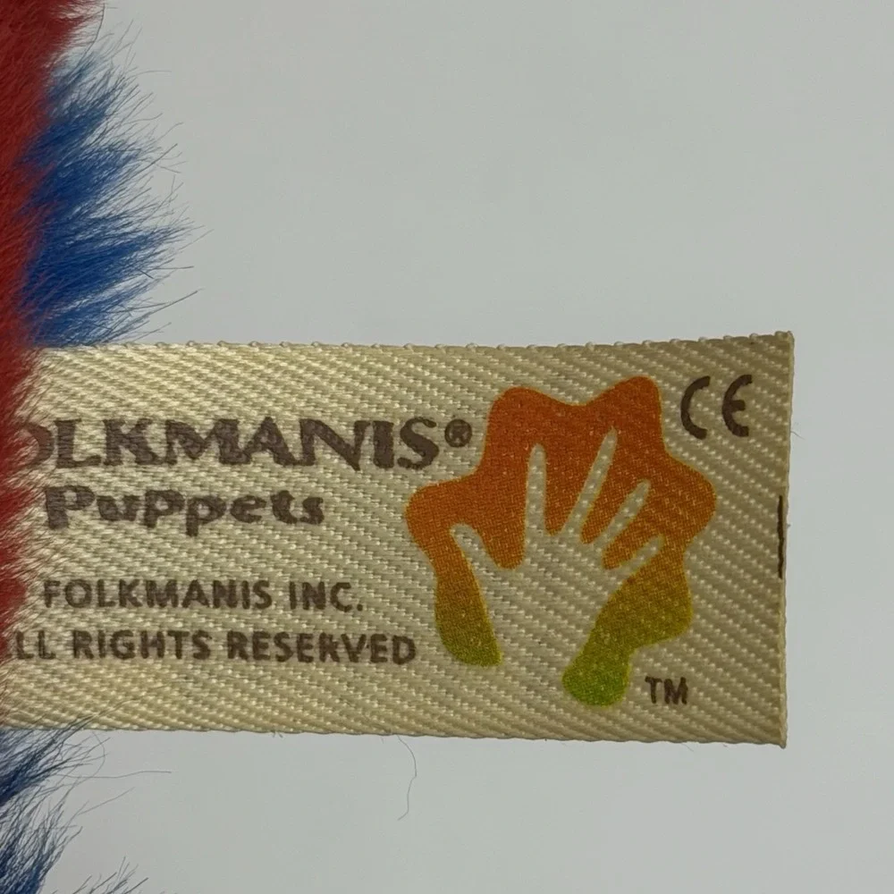 Folkmanis Puppets Scarlet Macaw Hand Puppet Toy Plush Stuffed Animal NEW w/FLAW